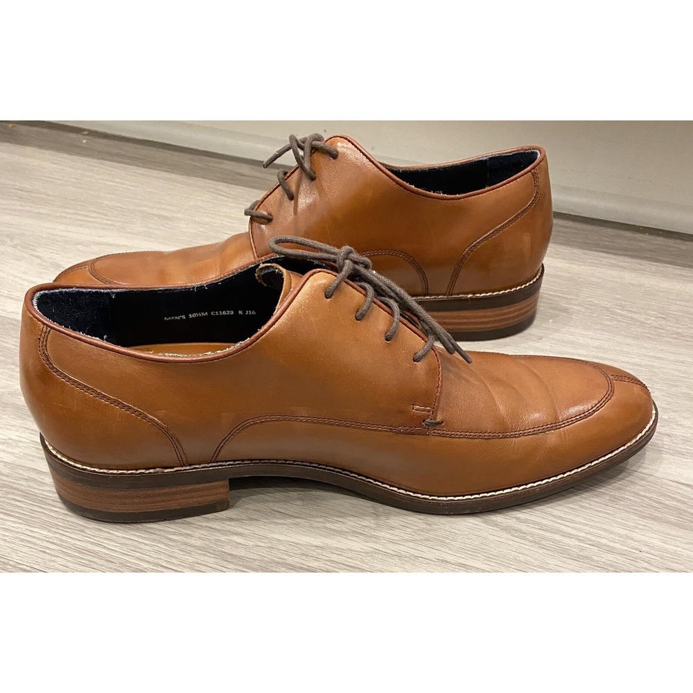 Cole Haan Mens Lenox Hill Split Toe Oxford Leather Shoes C11629 British Tan 10.5 - Picture 5 of 10